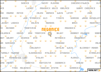 map of Nedanice