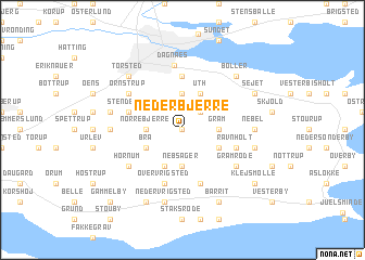 map of Neder Bjerre