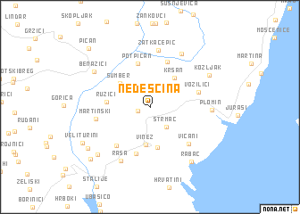 map of Nedeščina