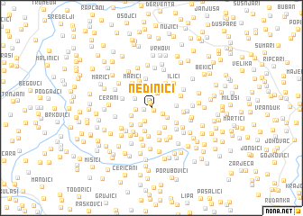 map of Nedinići