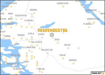 map of Nedre Högstad