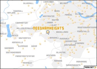 map of Needham Heights