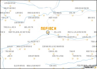 map of Néfiach