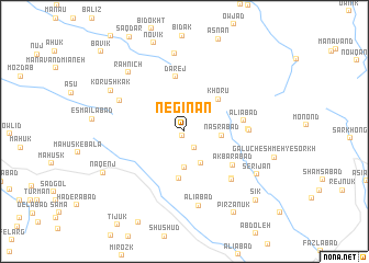 map of Negīnān