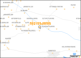 map of Négyesjárás