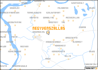 map of Negyvenszállás