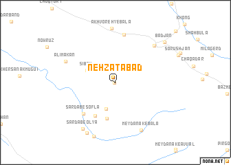 map of Nehẕatābād