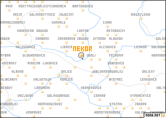 map of Nekoř