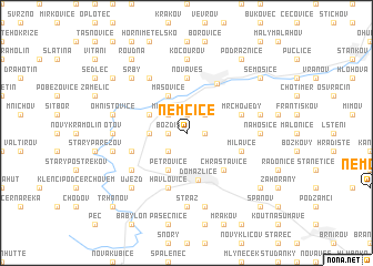 map of Němčice