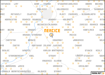 map of Němčice