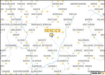 map of Němčice