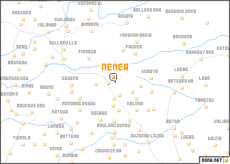 map of Némèa