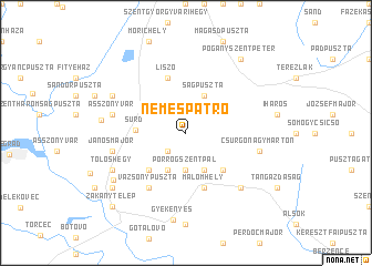 map of Nemespátró