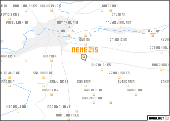 map of Nemėžis