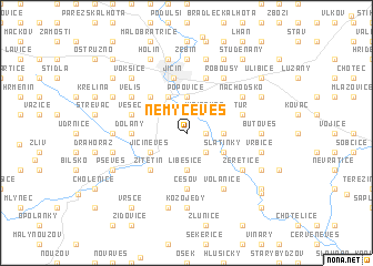 map of Nemyčeves