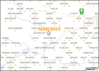 map of Nenačovice