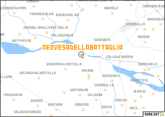 map of Nervesa della Battaglia