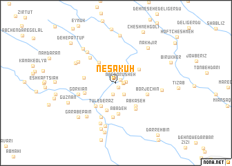 map of Nesā Kūh