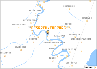 map of Nes̄āreh-ye Bozorg