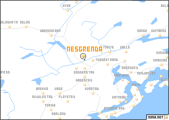 map of Nesgrenda