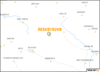 map of Nesvoyëvka