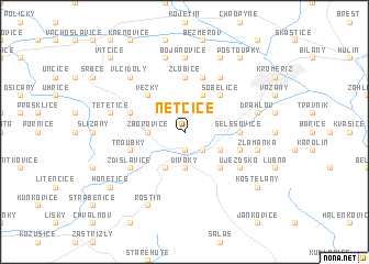 map of Nětčice