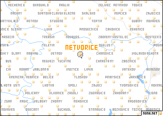 map of Netvořice