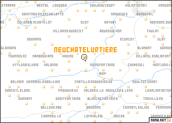 map of Neuchâtel-Urtière