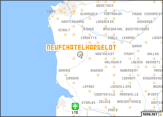 map of Neufchâtel-Hardelot