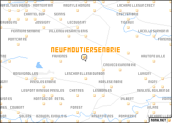 map of Neufmoutiers-en-Brie