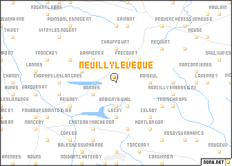 map of Neuilly-lʼÉvêque