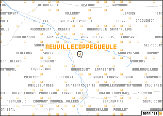 map of Neuville-Coppegueule