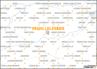 map of Neuville-les-Bois
