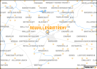 map of Neuville-Saint-Rémy