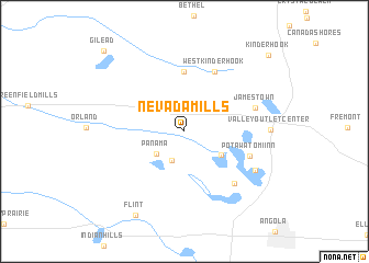map of Nevada Mills