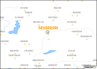 map of Nevarėnai