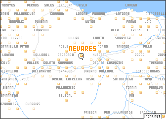 map of Nevares