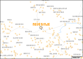 map of Nevesinje