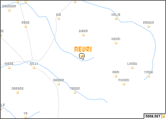 map of Névri