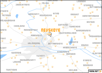 map of Nevskoye