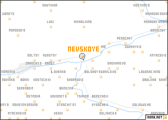 map of Nevskoye