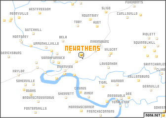 map of New Athens