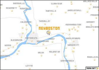 map of New Boston