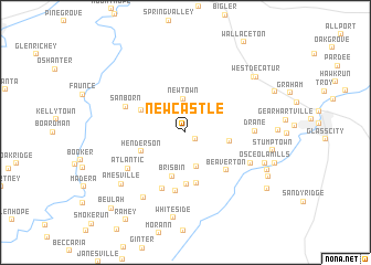 map of New Castle