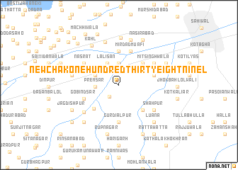 map of New Chak One Hundred Thirty-eight-Nine L