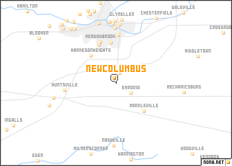 map of New Columbus