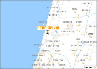 map of Newe H̱ayyim