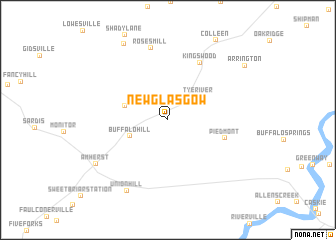 map of New Glasgow