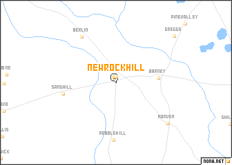 map of New Rock Hill