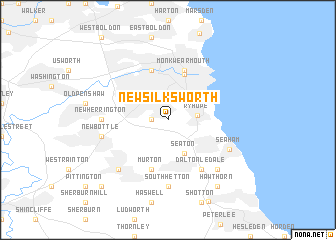 map of New Silksworth